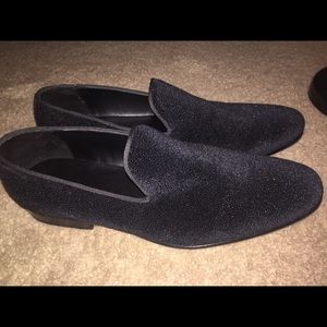Black Textured ALDO Loafers